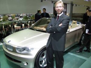 Chris Bangle with the dramatic -- and controversial -- 2002 BMW 7-Series