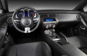 Interior of the high-performance Camaro SS.