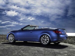 Infiniti traded off trunk and rear seat space to deliver a convertible that maintains the looks of the sleek G37 Coupe.