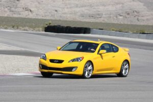 The 2010 Hyundai Genesis Coupe's rear-drive powertrain provides an unexpectedly exhilarating ride, on-track or off.