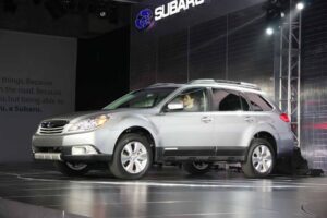 Though the guy with the big knife and the crocodile boots is gone, the Subaru Outback remains.
