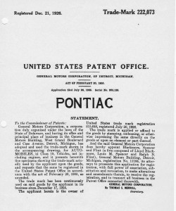 1926 Pontiac Trademark