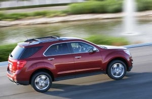 The dimensions of the new 2010 Chevrolet Equinox -- the top-line LTZ model shown here -- are largely unchanged.  That means plenty of room for cargo and passengers.