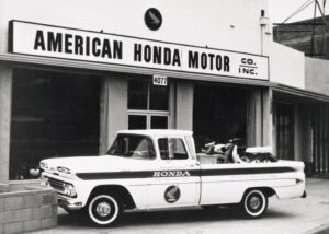 In 1959 American Honda established itself in the U.S. selling motorcycles out of a small storefront in Los Angeles, California 