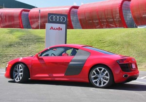 The new 2010 Audi R8 V10 weighs less than 100 pounds more than the V8 model, but it will add nearly $30,000 more to the price tag.