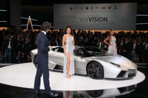 Lamborghini CEO Winkelmann is clearly looking at the new Reventon Roadster...we think.