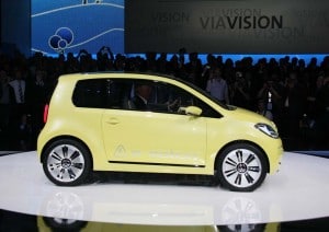 Volkswagen plans to put a version of this e-Up battery car concept, based on its Up minicar, into production by 2013.