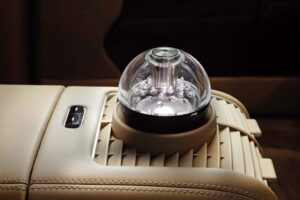 Our 2010 Maybach Zeppelin test car came with this perfume atomizer.  But the iPod car was an option.