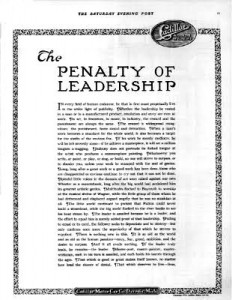 Cadillac Ad, The Penalty of Leadership