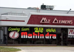 This former Chrysler dealership, in the Detroit suburb of Mt. Clemens, will soon become one of the first American retailers to handle India's Mahindra.