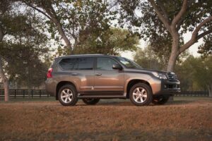 The 2010 Lexus GX460 features a body-on-frame design shared with the Toyota 4Runner.