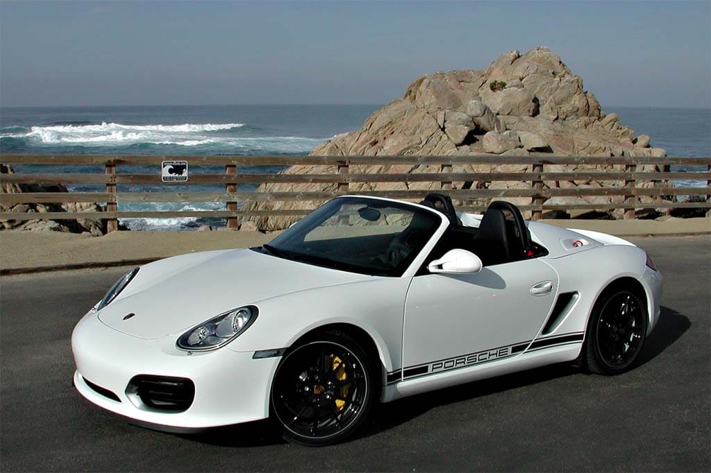 Lighter weight means better performance with the 2010 Porsche Boxster Spyder