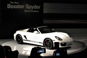 The 2010 Porsche Boxster Spyder makes its official debut at the L.A. Auto Show.