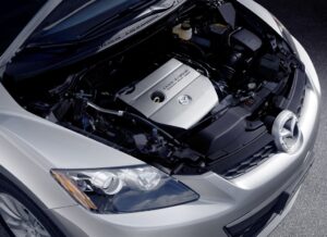 Mazda's CX-7 i SV is powered by a 2.5-liter four cylinder with 161 horsepower.