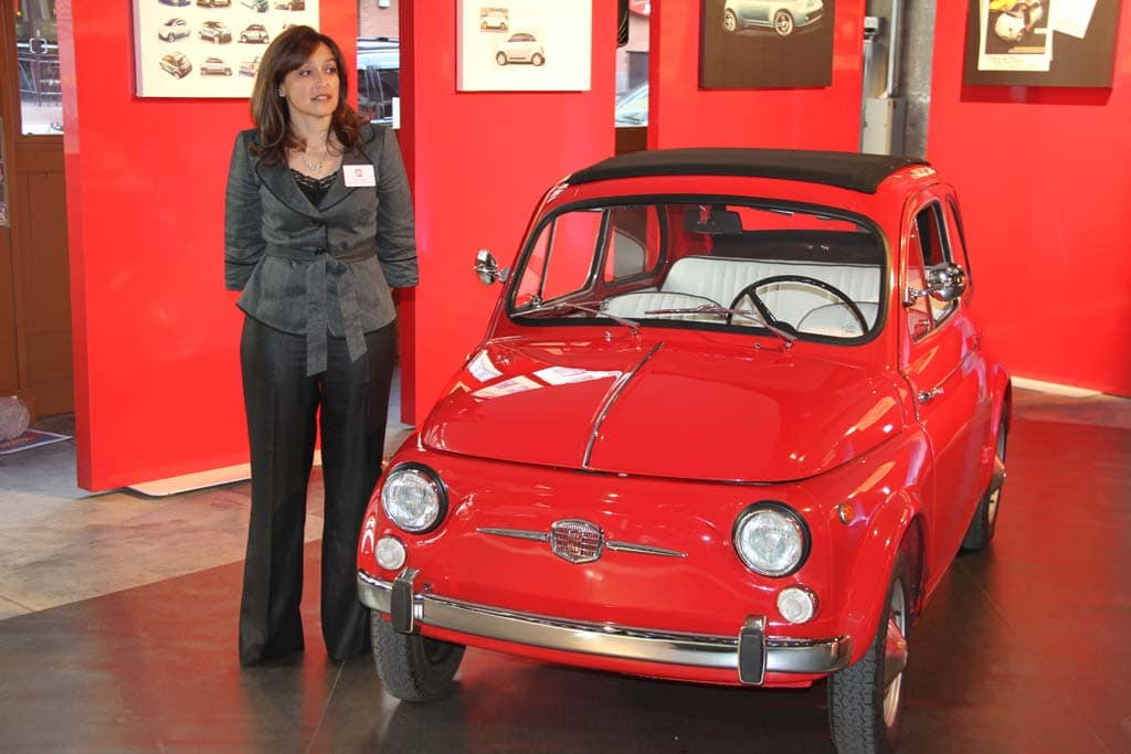 US brand chief Laura Soave with the original Fiat 500