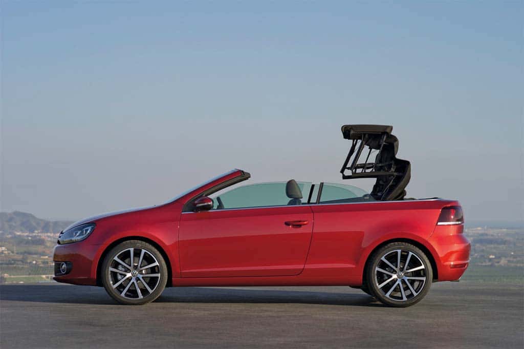 The Golf Cabrio tops takes just 95 seconds to operate