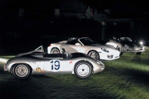 A trio of Porsches