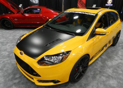 Shelby American introduced two cars at the Detroit Auto Show: The Shelby GT500 Wide Body and the Shelby Ford Focus ST.