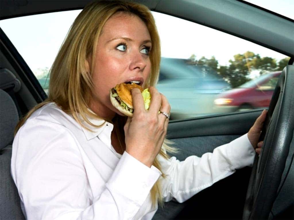 Eating and drinking while driving would risk landing you a fine in NJ under...