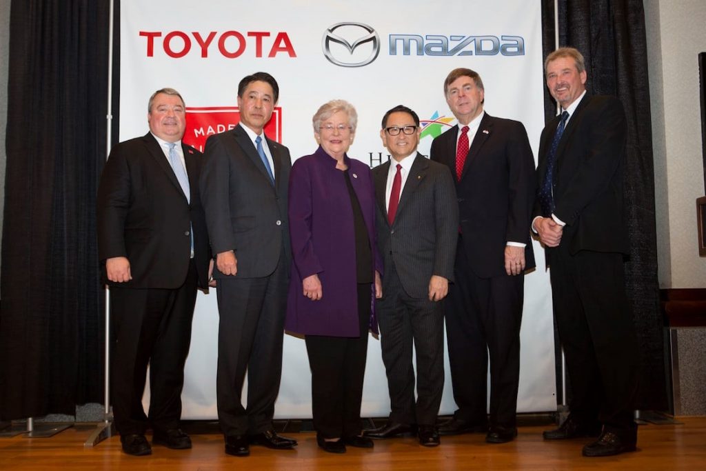 Toyota Mazda plant press conference