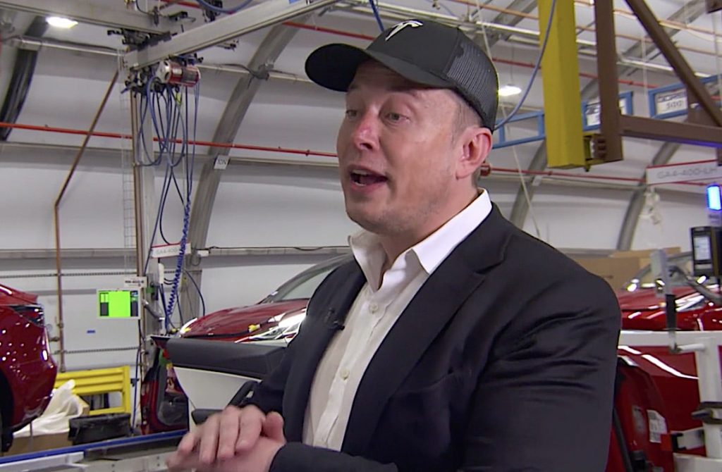 Elon Musk 60 minutes plant