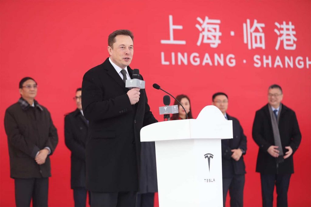 Elon Musk at Shanghai Groundbreaking