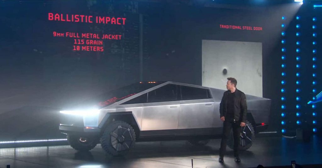 Tesla Cybertruck with Elon