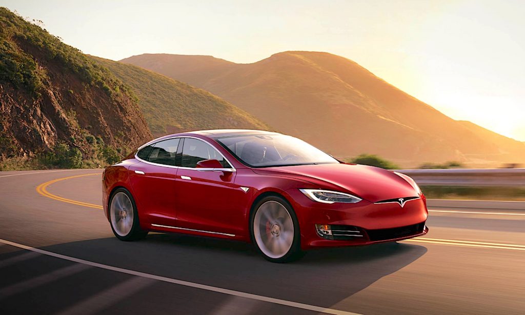 2020 Tesla Model S driving