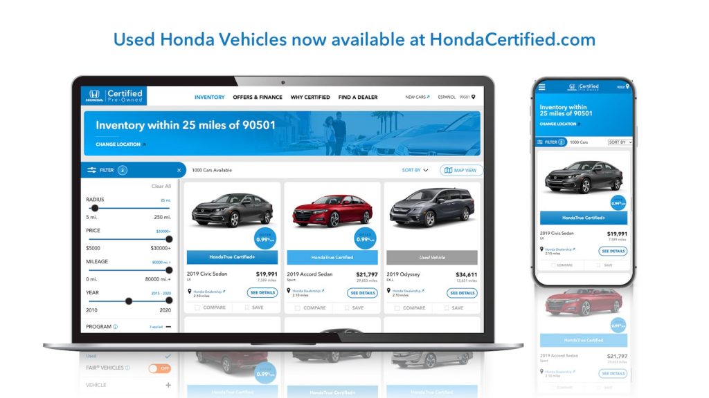 Used Vehicles on HondaCertified.com