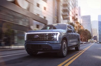 2022 Ford F-150 Lightning driving front