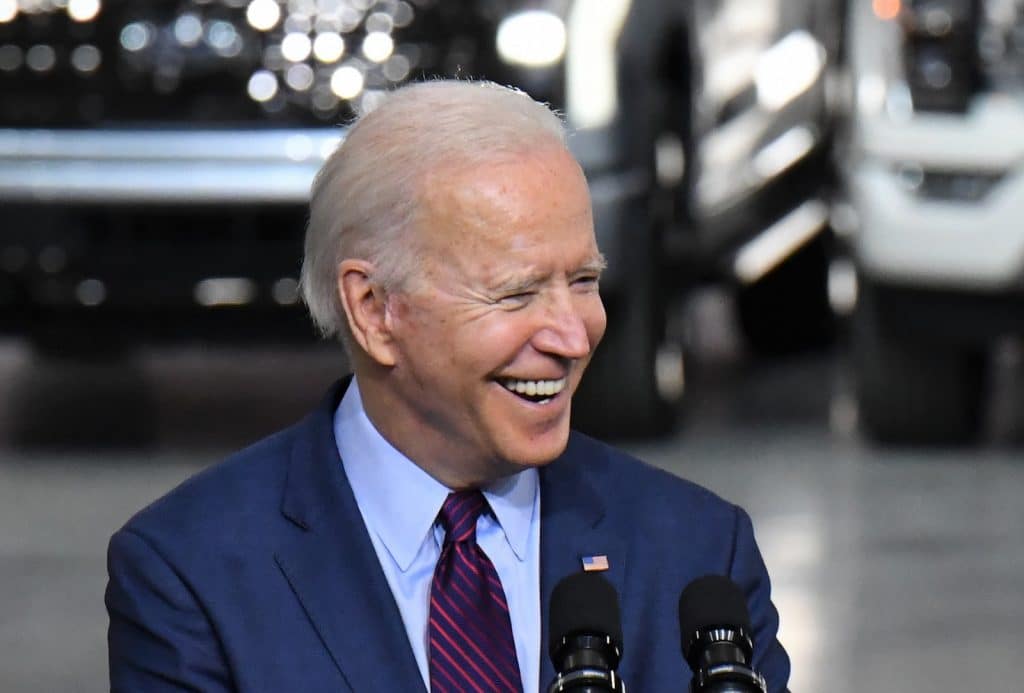 Biden smiles at Rouge 2021