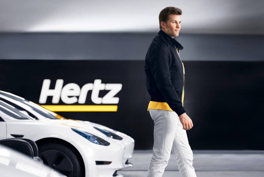 Tom Brady Hertz EV rental ad one