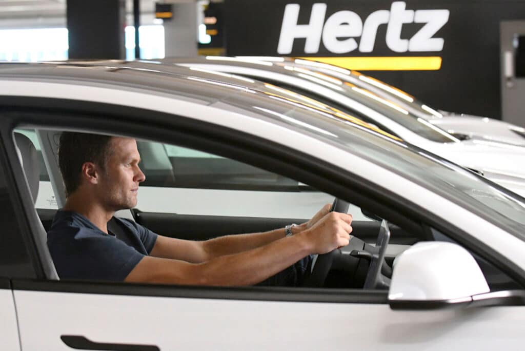 Tom Brady Hertz EV rental ad three