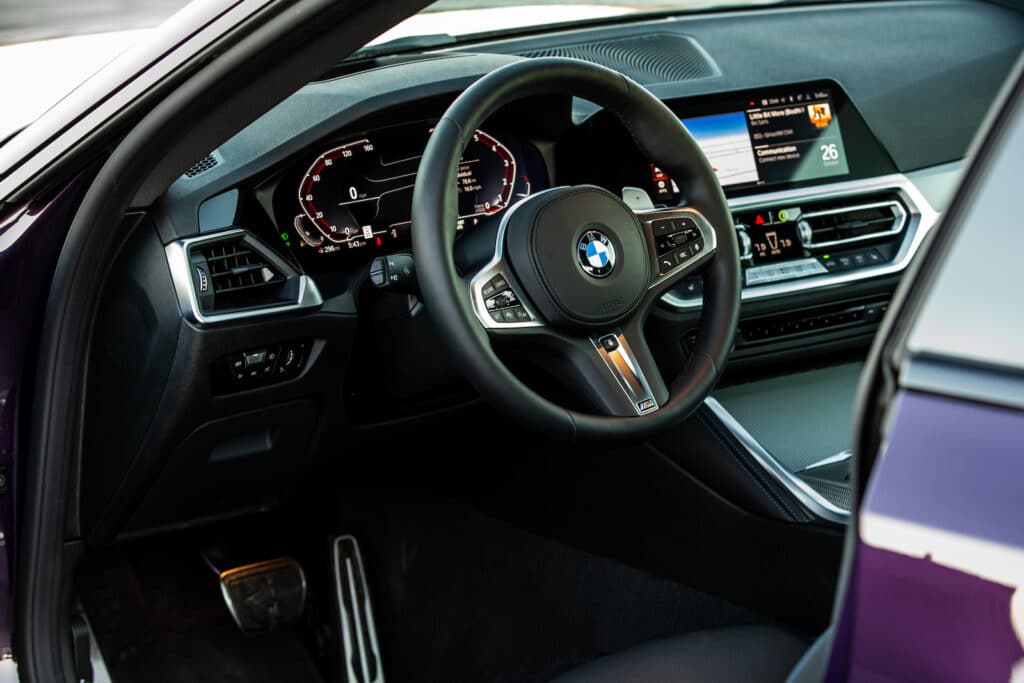 2022 BMW M240i purple cockpit