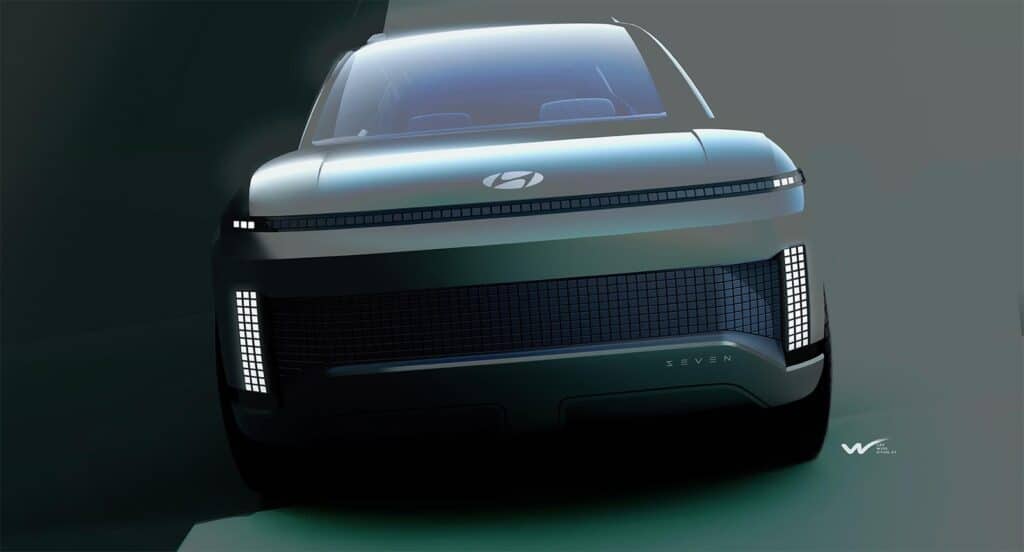 Hyundai Seven Concept - nose-on rendering