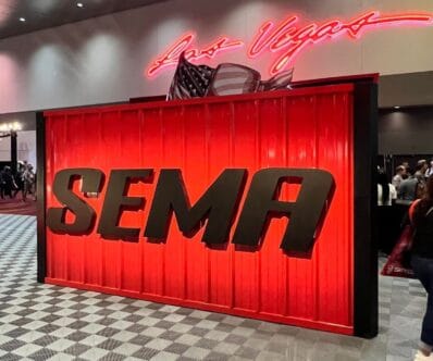SEMA 2021 indoor sign