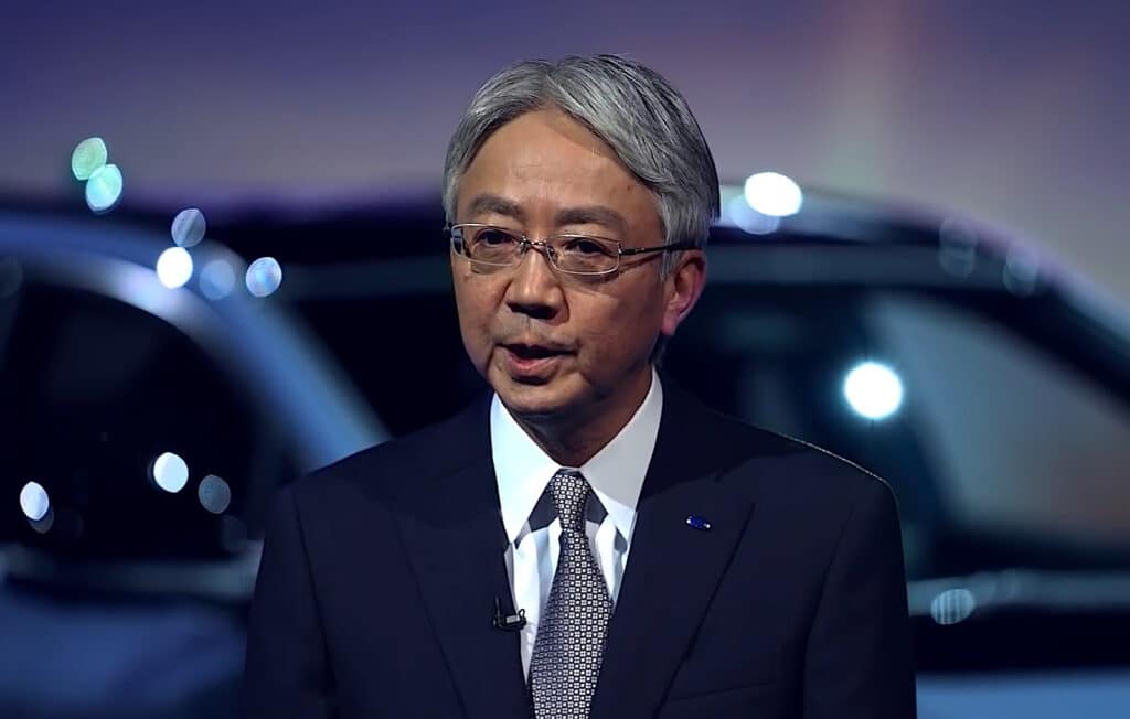 Subaru CEO Nakamura at Solterra debut