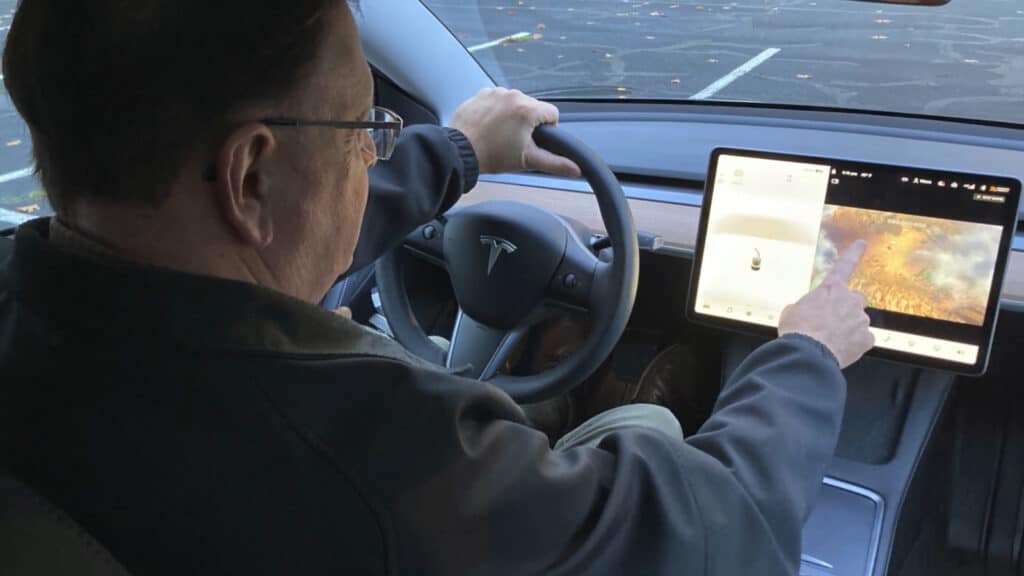 Patton plays games driving Model 3