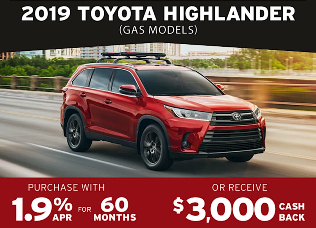 2019 Toyota rebate
