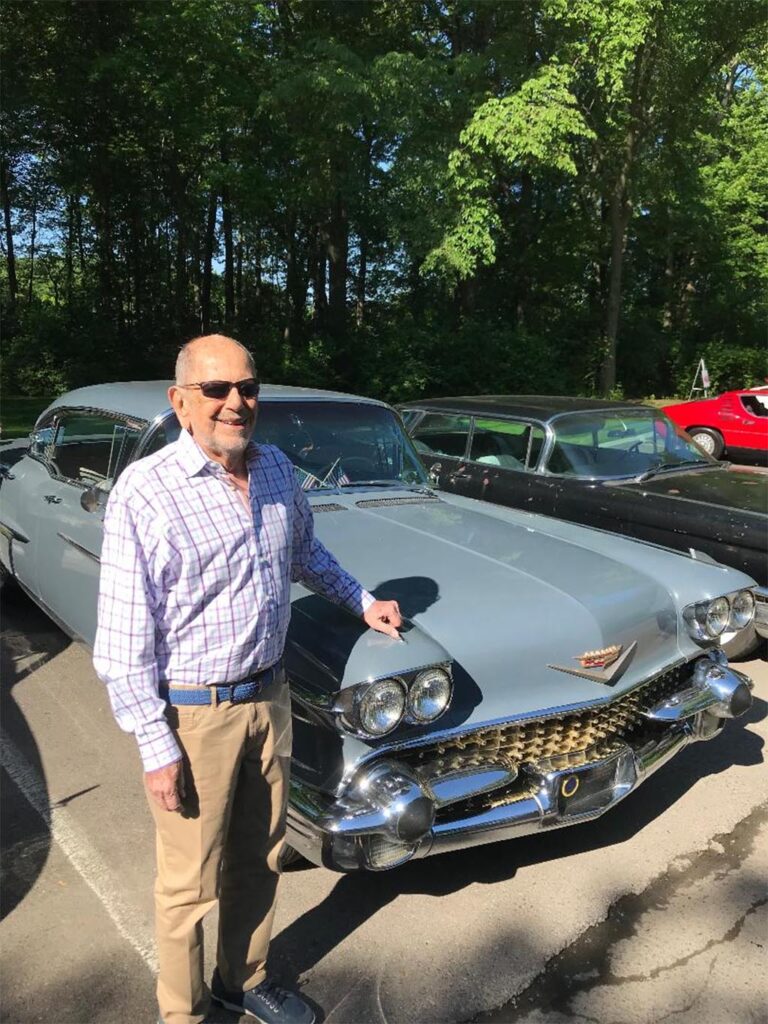 Marty Bernstein - with classic car