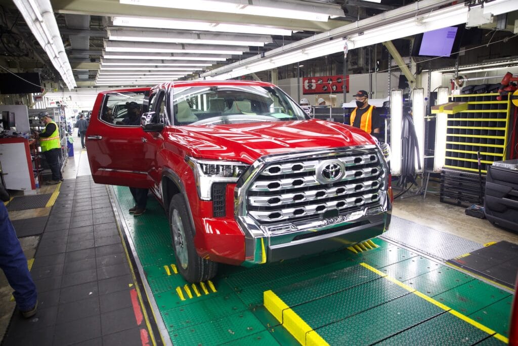 2022 Toyota Tundra rolls off line