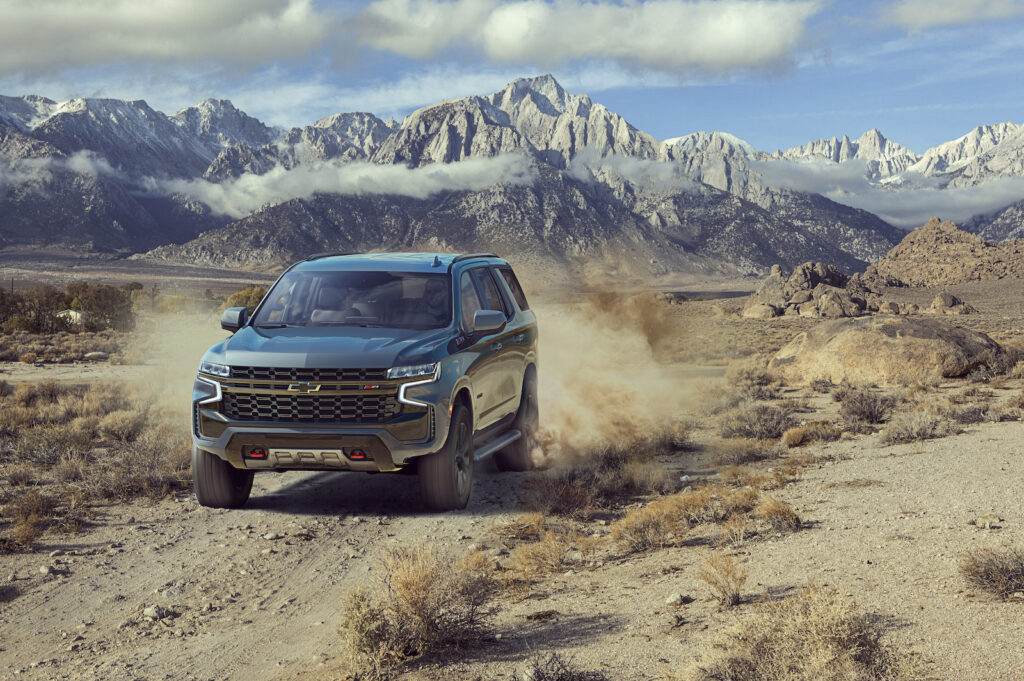 2022 Chevrolet Tahoe Z71 driving off-road