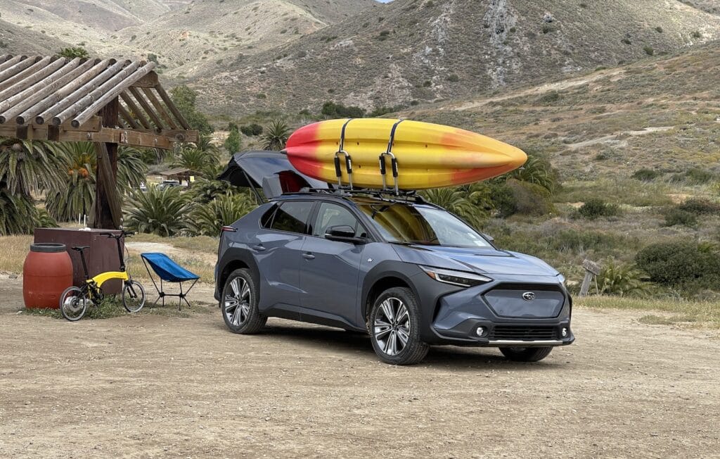 2023 Subaru Solterra with kayak