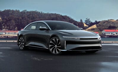 Lucid Air Grand Touring front grey