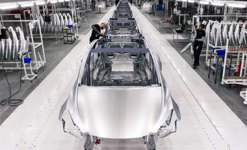 Tesla GigaTexas Model Y body shop