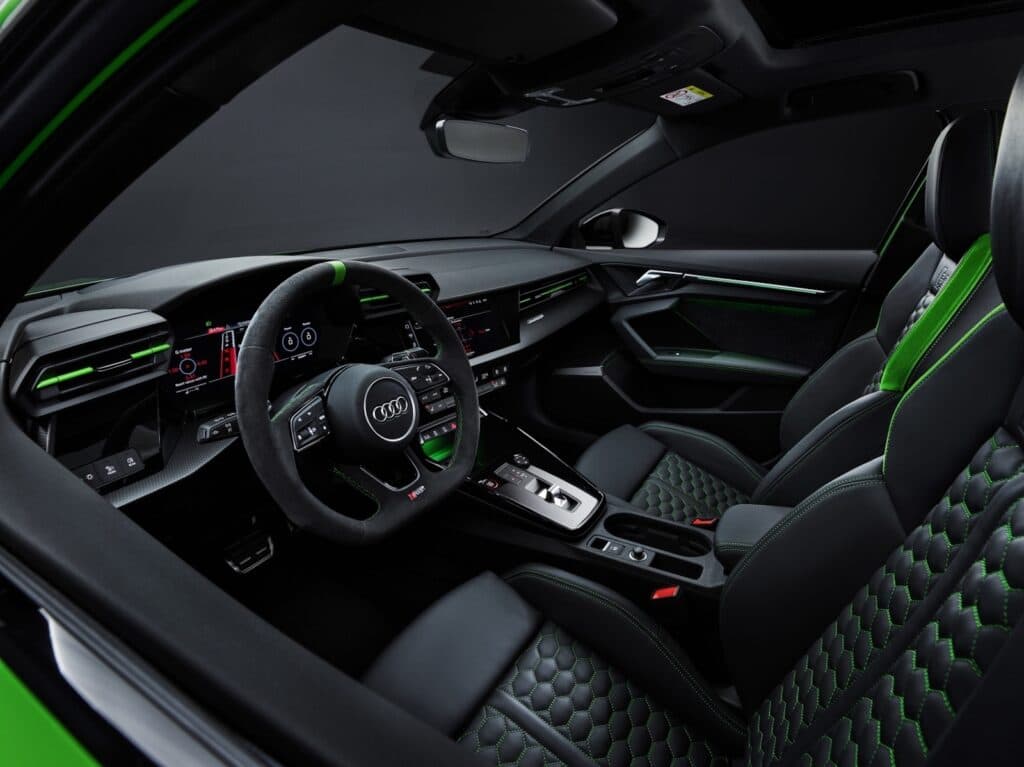 2022 Audi RS 3 interior green