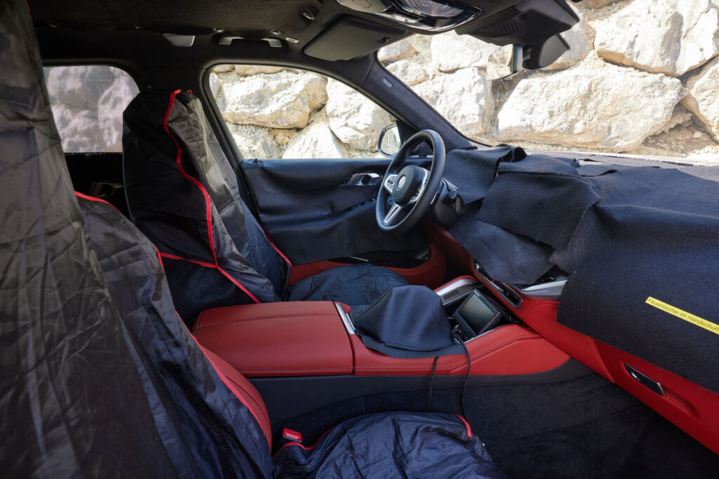 BMW XM prototype front seats