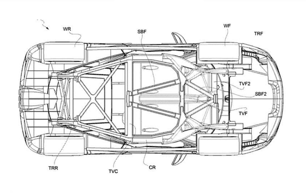 Ferrari EV patent pic top full structure