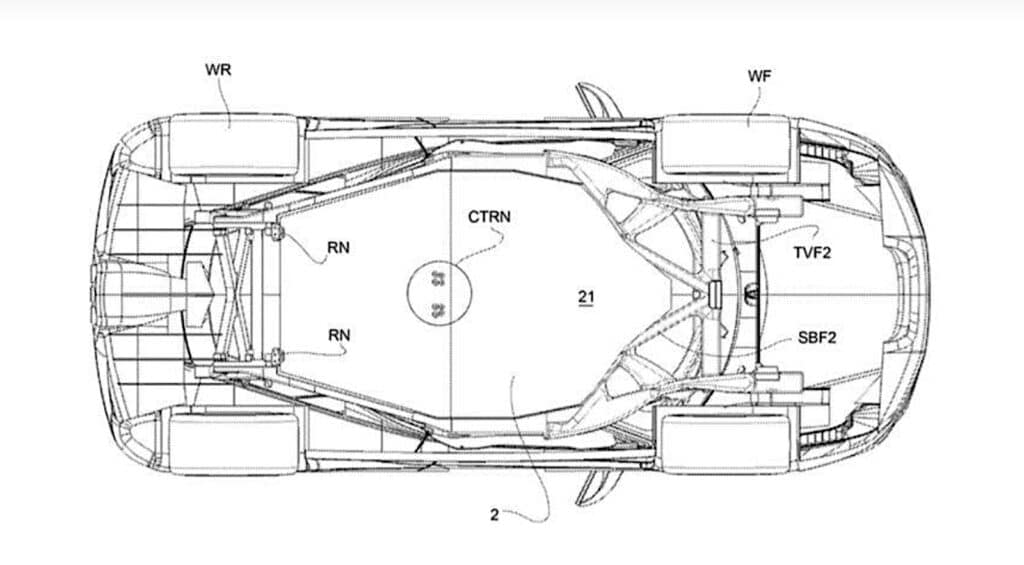 Ferrari EV patent pic top structure