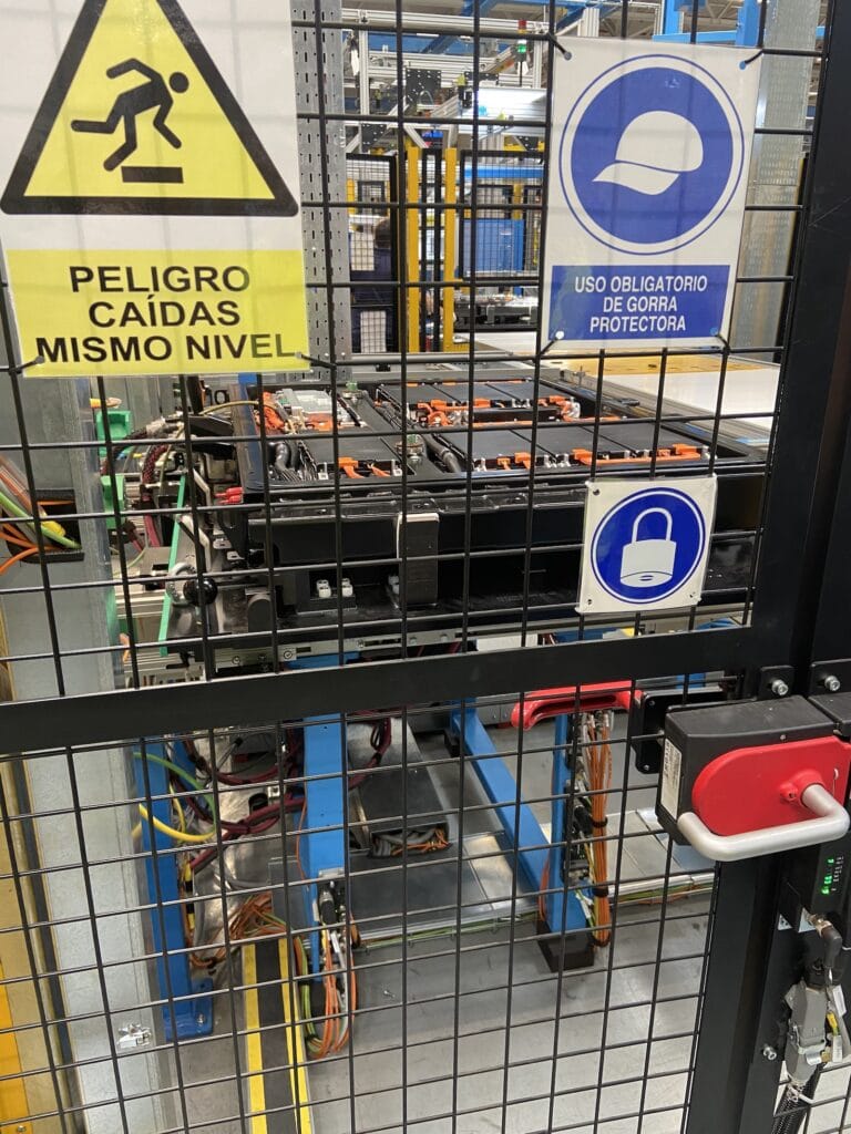 Electrified Vehicle battery assembly lines in Valencia manufacturing plant.